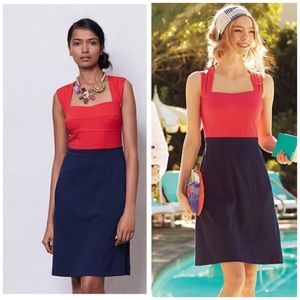 Anthropologie Coralblock Ponte Dress